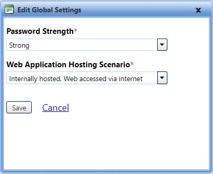 Edit global settings